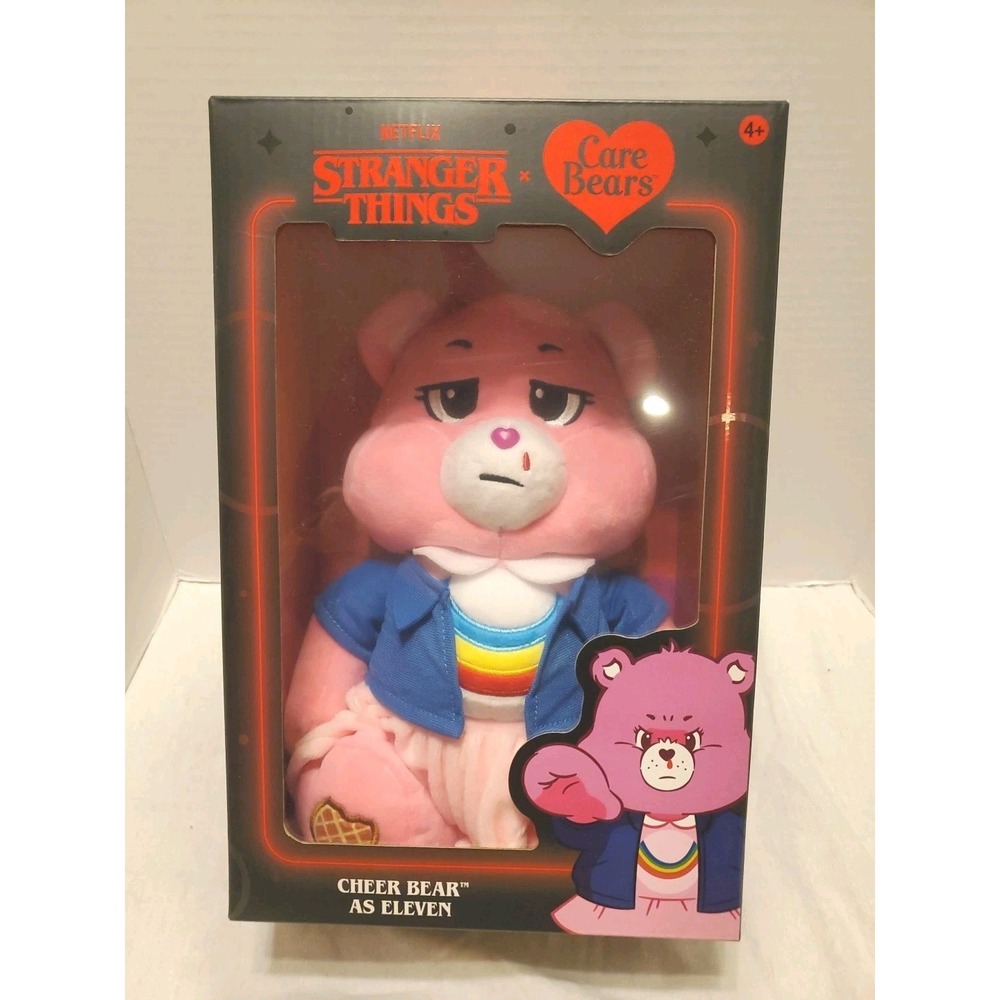 Netflix Care Bears x‎ Stranger Things Cheer Bear as Eleven 12" Boxes PLUSH NEW